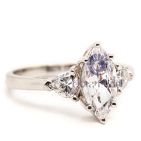 Marquise & Trillion Cut Moissanite Three Stone Engagement Ring For Women