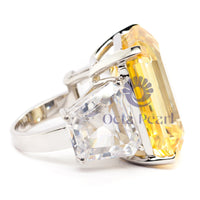 Yellow Square Cocktail Engagement Ring