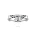 3-Stone Taper Baguette Engagement Ring