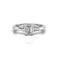 3-Stone Taper Baguette Engagement Ring