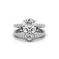 Moissanite Split Shank Engagement Ring For Women