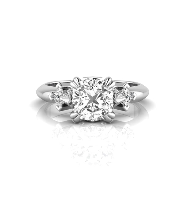 Euro Shank Engagement Ring Princess Cut