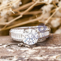 Channel Set CZ Engagement Ring