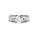 Channel Set CZ Engagement Ring