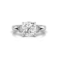 Charming Cushion & Round Cut Moissanite Seven Stone Split Shank Ring