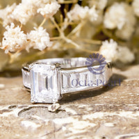 Emerald-Cut Channel Setting Engagement Ring