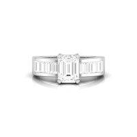 Emerald-Cut Channel Setting Engagement Ring