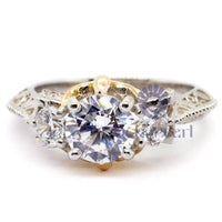 Three-stone Princess Engagement ring