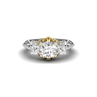 Three-stone Princess Engagement ring