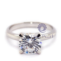 Classic Solitaire Round Cut Moissanite Wedding Ring