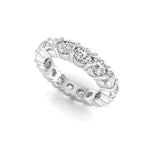 Round Cut Moissanite Prong Set Eternity Stacking Wedding Band