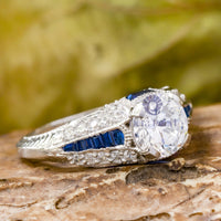 Baguette Blue Sapphire CZ Stone