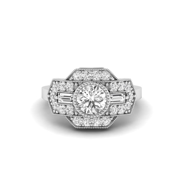 White gold moissanite engagement rings