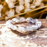 Elegant East West Marquise Cut CZ Stone Stacking Eternity Wedding Band