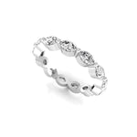 Elegant East West Marquise Cut CZ Stone Stacking Eternity Wedding Band