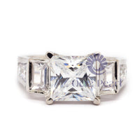 Princess Cut Wedding Ring Euro Shank