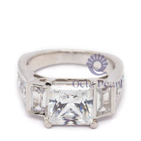 Princess Cut Wedding Ring Euro Shank