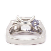 Princess Cut Wedding Ring Euro Shank