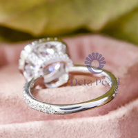 Round Cut Moissanite Halo Wedding & Engagement Ring For Women