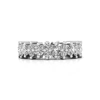 Round Cut Moissanite Marquis Illusion Garland Eternity Wedding Band