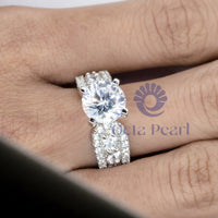 Accent Moissanite Wedding Ring