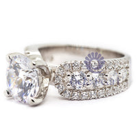 Accent Moissanite Wedding Ring