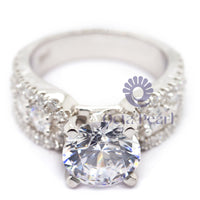 Accent Moissanite Wedding Ring