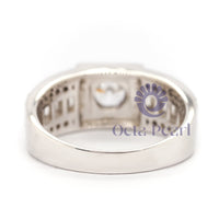 Channel Setting Wedding Ring with Halo For Men