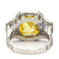 Citrine Split Shank Wedding Ring With 3 Stones