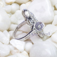 Vintage-Inspired Three Stone Wedding Ring for women