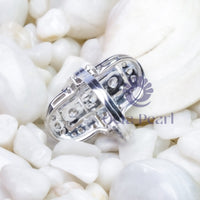 Vintage-Inspired Three Stone Wedding Ring for women