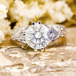 Classic Solitaire Engagement Ring with Filigree