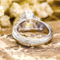 Classic Solitaire Engagement Ring with Filigree