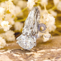 Classic Solitaire Engagement Ring with Filigree