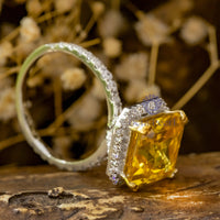 yellow stone ring