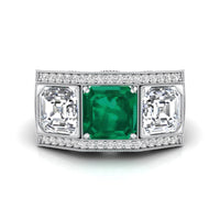 Asscher Cut Vintage Engagement Ring