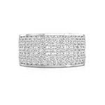 Men Or Women's Round Cut Moissanite Pave Set Half Eternity Wedding Band