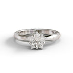 Delicate Star-Shaped Fancy Cut CZ Stone Engagement Promise Ring for Women
