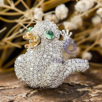 frog shape Wedding Bridal Ring Set