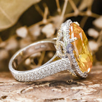 Yellow Oval Engagement rings