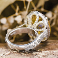 Yellow Oval Engagement rings