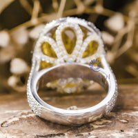 Yellow Oval Engagement rings