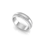 Round Moissanite Full Eternity Wedding Band For Men-Women