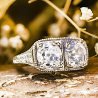 Old European Cut Moissanite Engagement ring