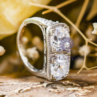 Old European Cut Moissanite Engagement ring