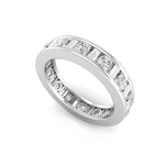 Round Or Baguette Cut CZ Stone Eternity Engagement Wedding Band