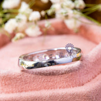 Round Moissanite Five Stone Edwardian Ring