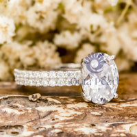 Oval Cut Moissanite Engagement Ring