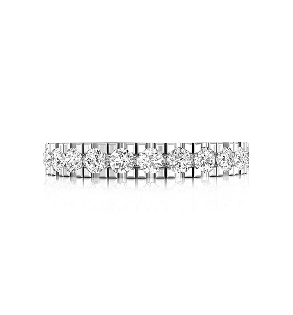 Round Cut Moissanite Full Eternity Engagement Or Wedding Band For Women