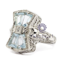 Filigree Bow Motif Edwardian-Style Ring